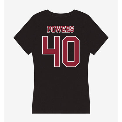 UMass - NCAA Baseball : Callen Powers - Women's V-Neck T-Shirt-1