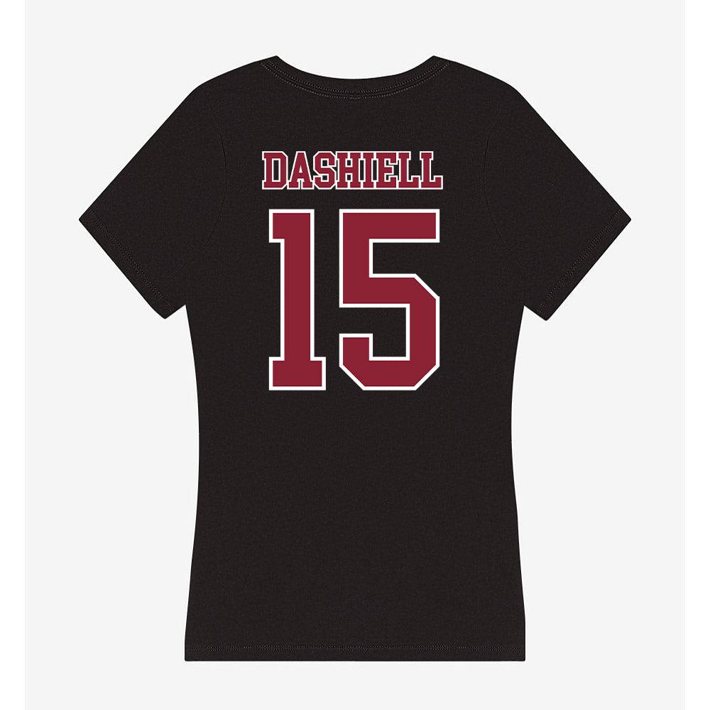 UMass - NCAA Football : Tavian Dashiell - Women's V-Neck T-Shirt-1