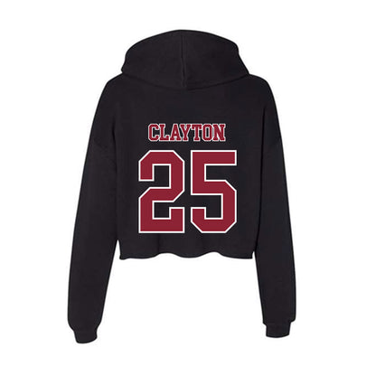 UMass - NCAA Men's Lacrosse : Tyler Clayton - Women's Crop Fleece Hoodie-1
