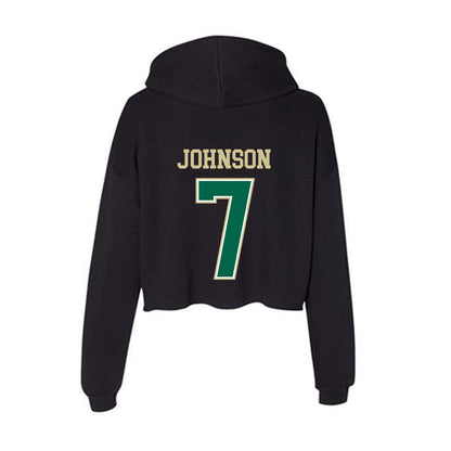USF - NCAA Men's Basketball : Jayden Johnson - Women's Crop Fleece Hooded Sweatshirt-1