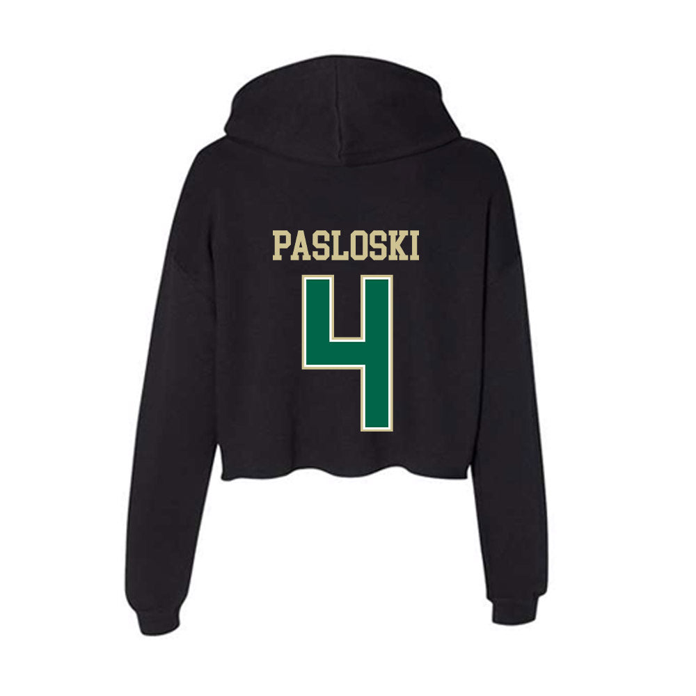 USF - NCAA Beach Volleyball : Sasha Pasloski - Women's Crop Fleece Hoodie-1