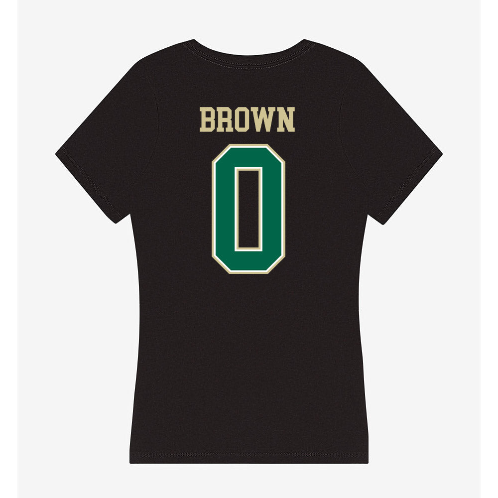 USF - NCAA Men's Basketball : Xavier Brown - Women's V-Neck T-Shirt-1