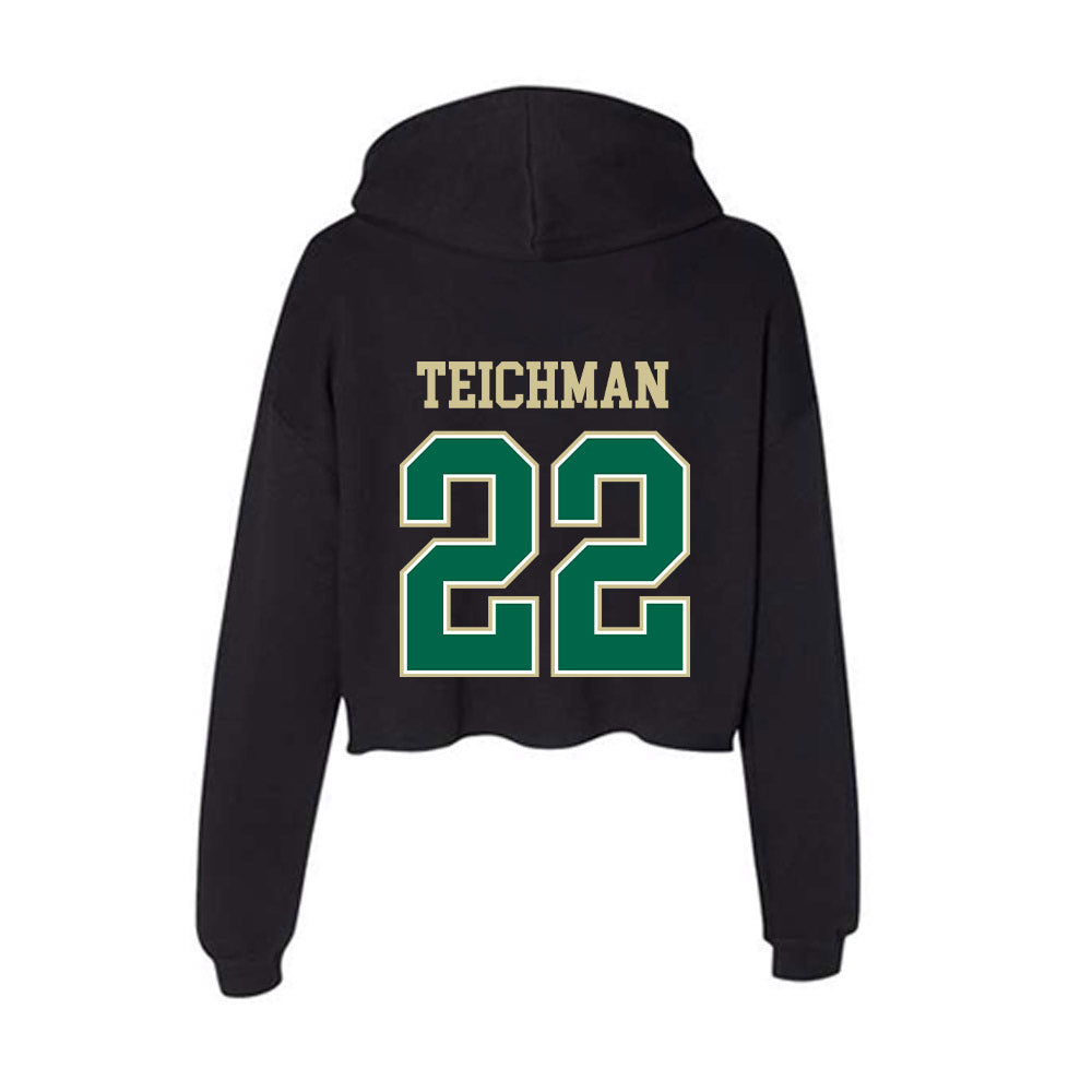 USF - NCAA Women's Basketball : Lee Teichman - Women's Crop Fleece Hoodie-1