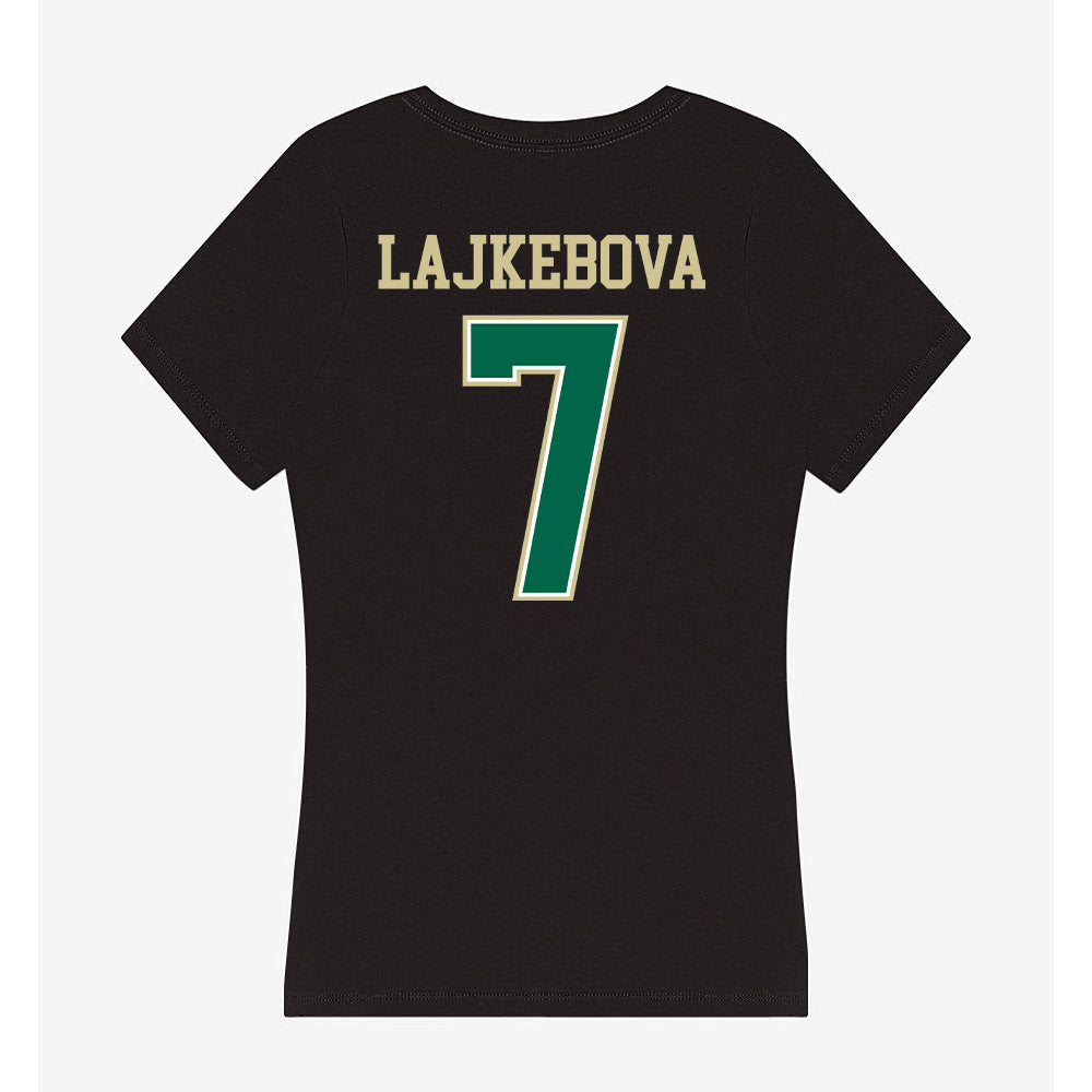 USF - NCAA Beach Volleyball : Teri Lajkebova - Women's V-Neck T-Shirt-1