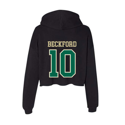 USF - NCAA Men's Basketball : Tristan Beckford - Women's Crop Fleece Hoodie-1