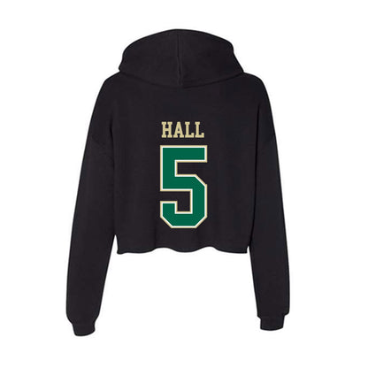 USF - NCAA Women's Basketball : Brooklyn Hall - Women's Crop Fleece Hoodie-1
