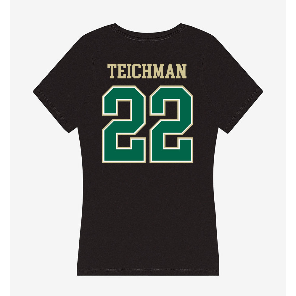 USF - NCAA Women's Basketball : Lee Teichman - Women's V-Neck T-Shirt-1