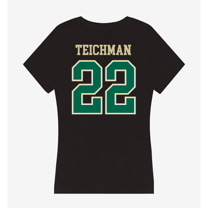 USF - NCAA Women's Basketball : Lee Teichman - Women's V-Neck T-Shirt-1
