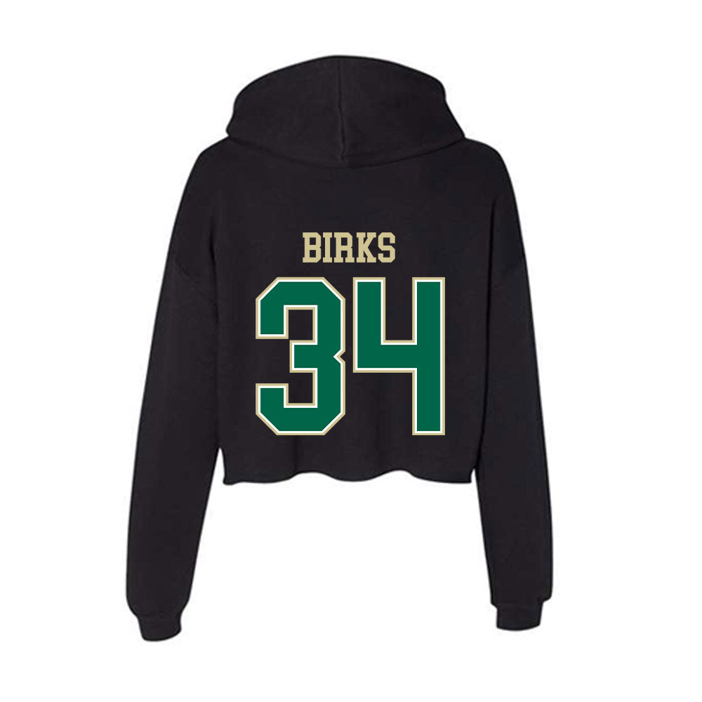 USF - NCAA Football : Keyshaun Birks - Women's Crop Fleece Hooded Sweatshirt-1