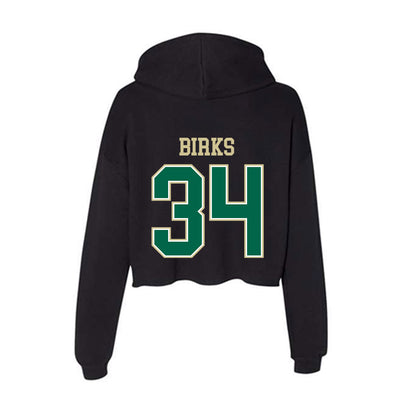 USF - NCAA Football : Keyshaun Birks - Women's Crop Fleece Hooded Sweatshirt-1