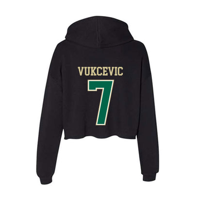USF - NCAA Women's Basketball : Lanaa Vukcevic - Women's Crop Fleece Hoodie-1