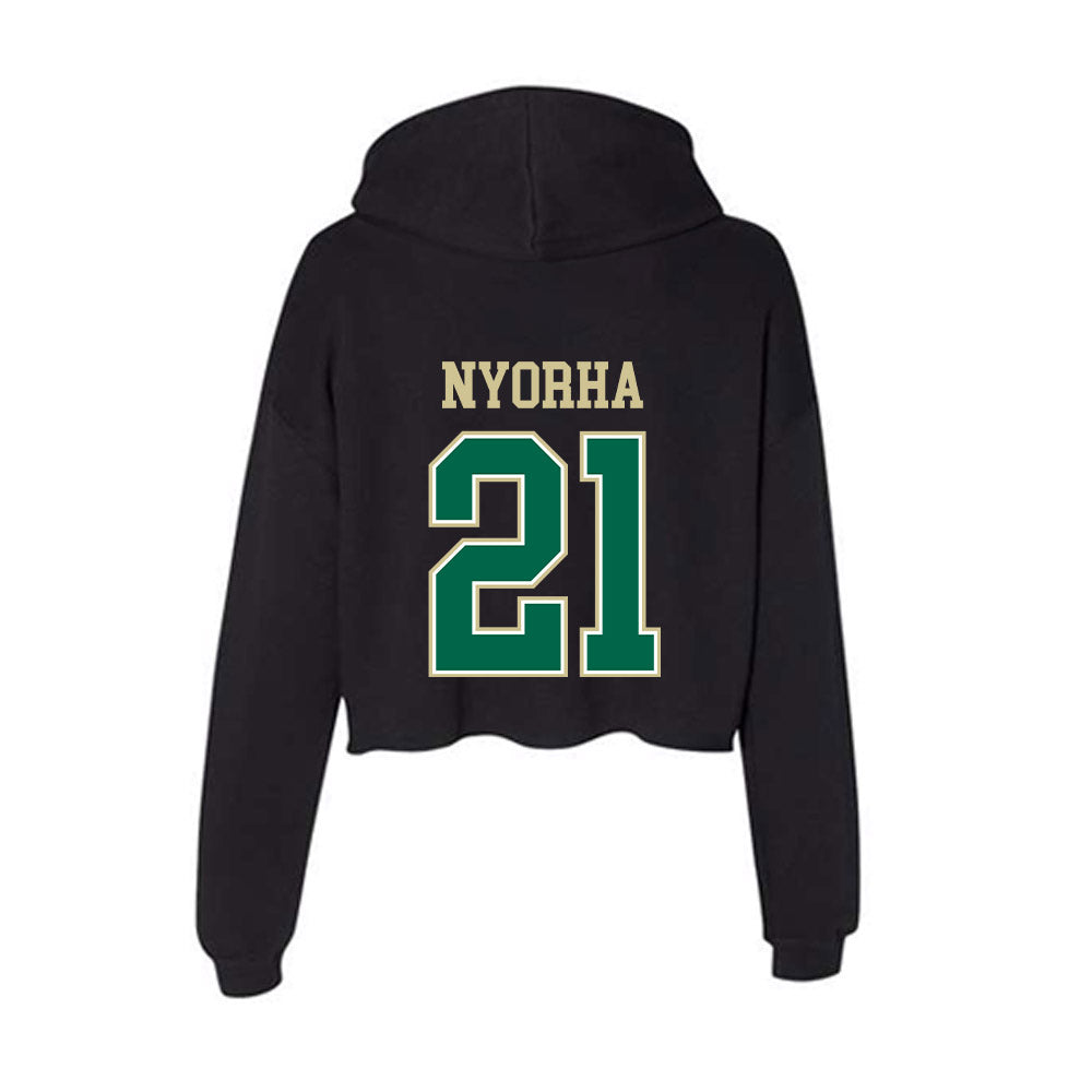 USF - NCAA Men's Basketball : Adriel Nyorha - Women's Crop Fleece Hoodie-1