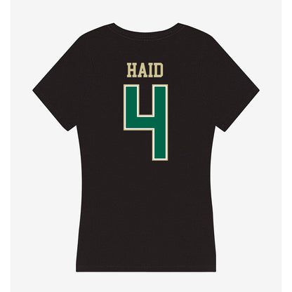 USF - NCAA Men's Basketball : Devin Haid - Women's V-Neck T-Shirt-1