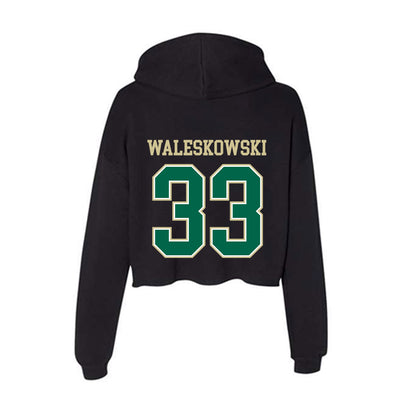 USF - NCAA Men's Basketball : Donovan Waleskowski - Women's Crop Fleece Hooded Sweatshirt-1