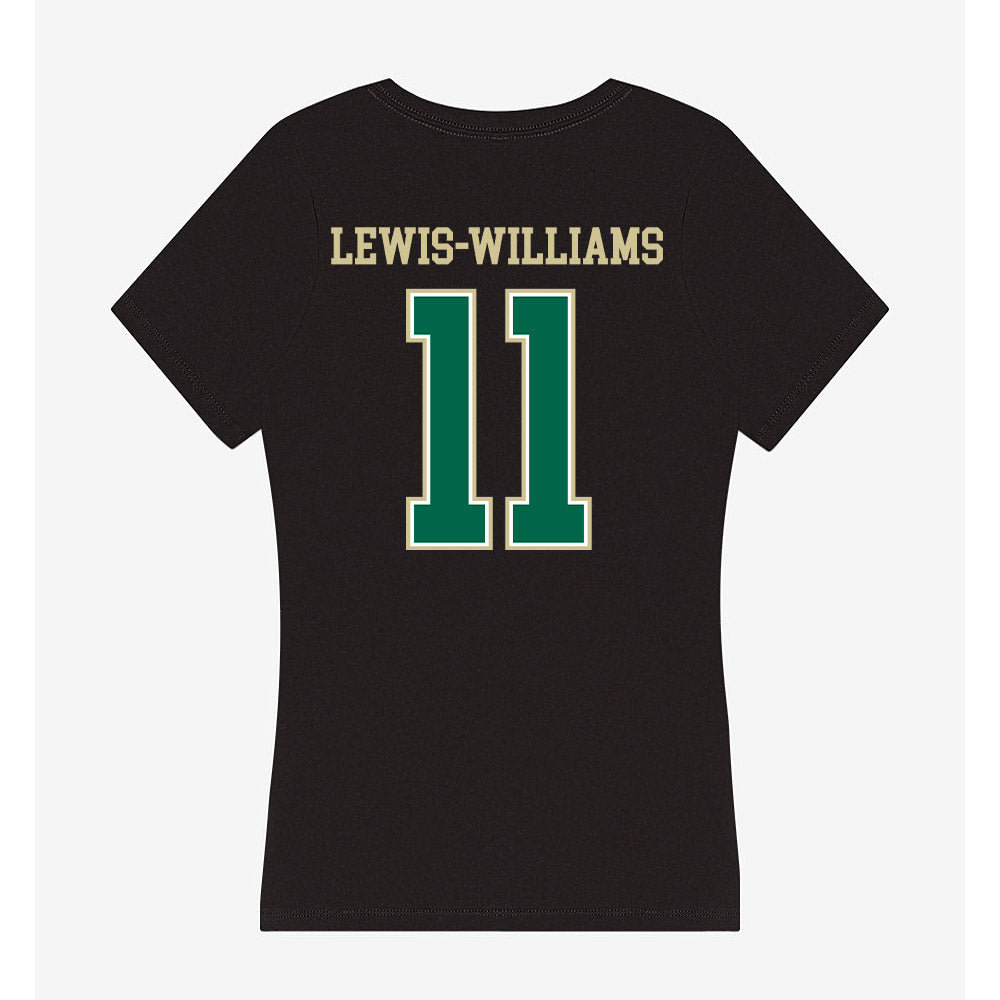 USF - NCAA Women's Basketball : Kirsten Lewis-Williams - Women's V-Neck T-Shirt-1