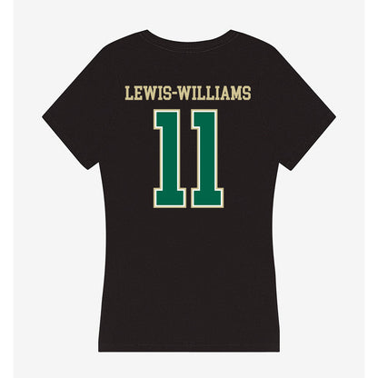 USF - NCAA Women's Basketball : Kirsten Lewis-Williams - Women's V-Neck T-Shirt-1
