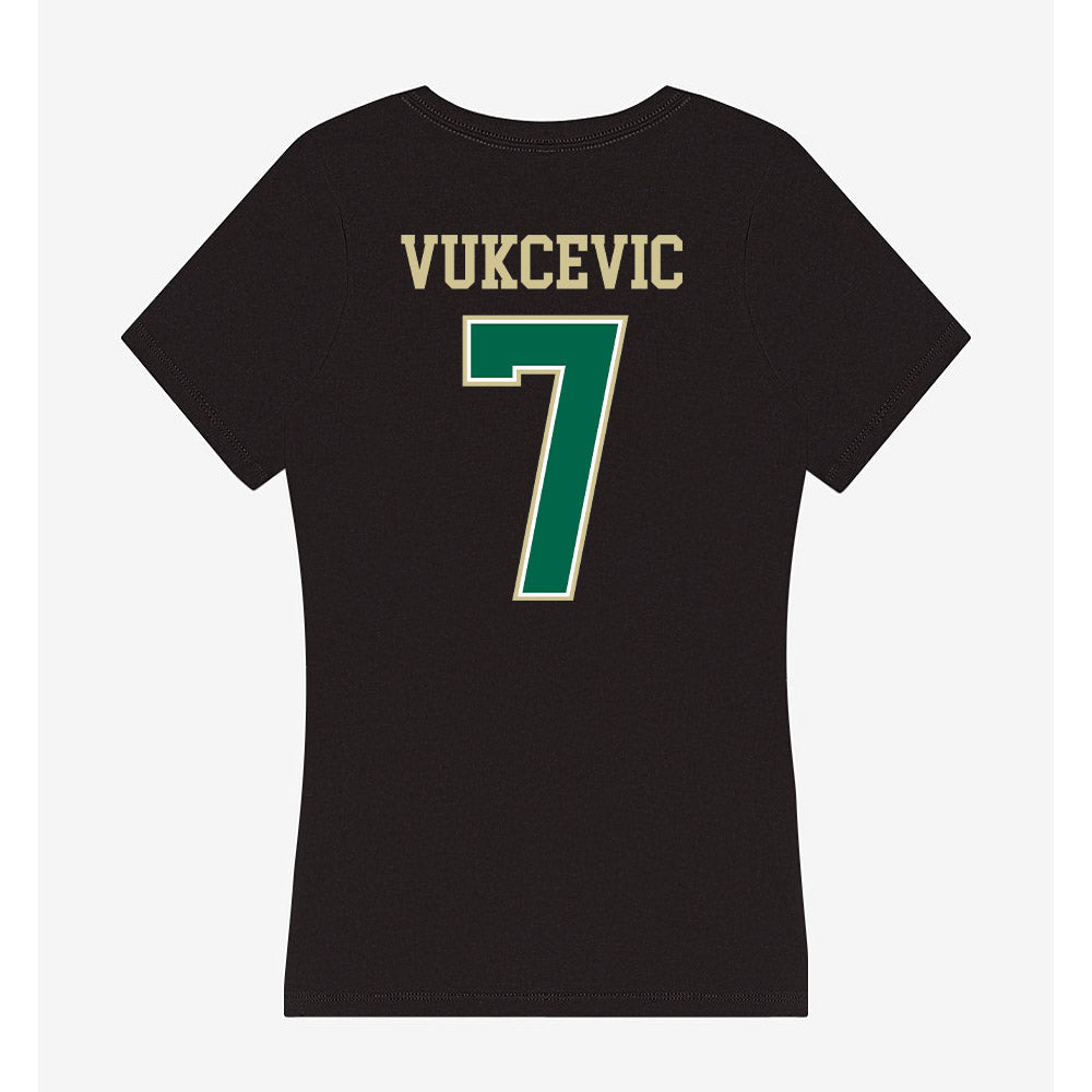 USF - NCAA Women's Basketball : Lanaa Vukcevic - Women's V-Neck T-Shirt-1