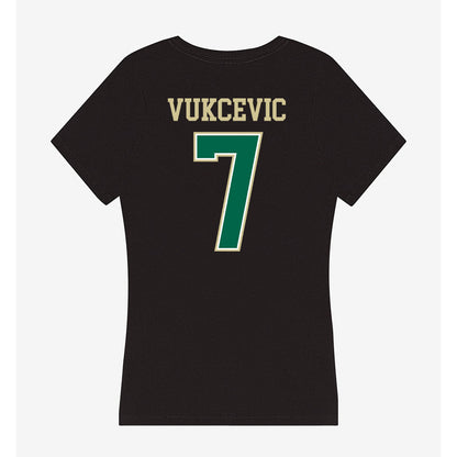 USF - NCAA Women's Basketball : Lanaa Vukcevic - Women's V-Neck T-Shirt-1