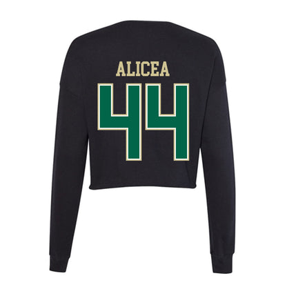 USF - NCAA Baseball : Edwin Alicea - Women's Cropped Crew Fleece-1