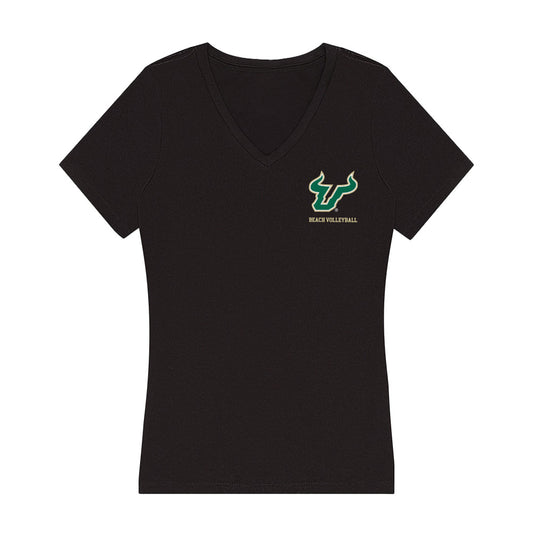 USF - NCAA Beach Volleyball : Lola Hufnagel - Women's V-Neck T-Shirt-0