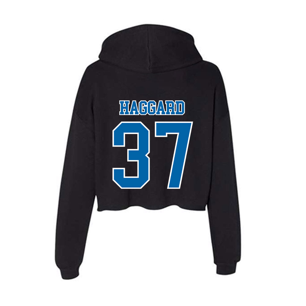 MTSU - NCAA Football : Justis Haggard - Women's Crop Fleece Hoodie-1