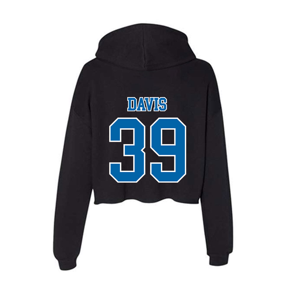 MTSU - NCAA Football : Chase Davis - Women's Crop Fleece Hooded Sweatshirt-1