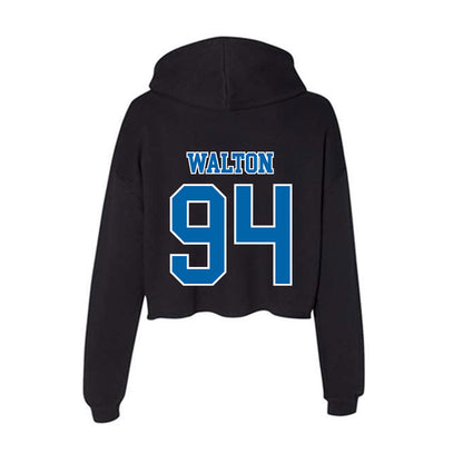 MTSU - NCAA Football : Jack Walton - Women's Crop Fleece Hoodie-1