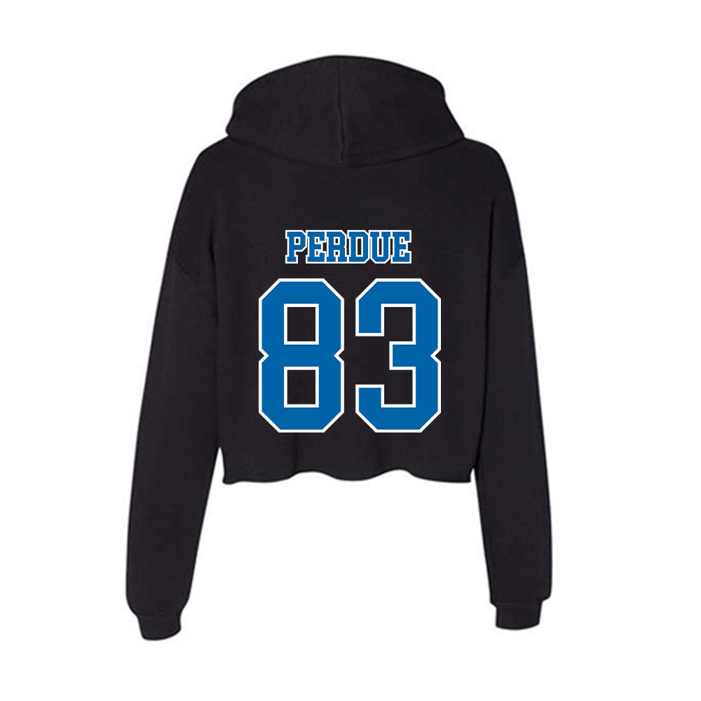 MTSU - NCAA Football : Koraun Perdue - Women's Crop Fleece Hooded Sweatshirt-1