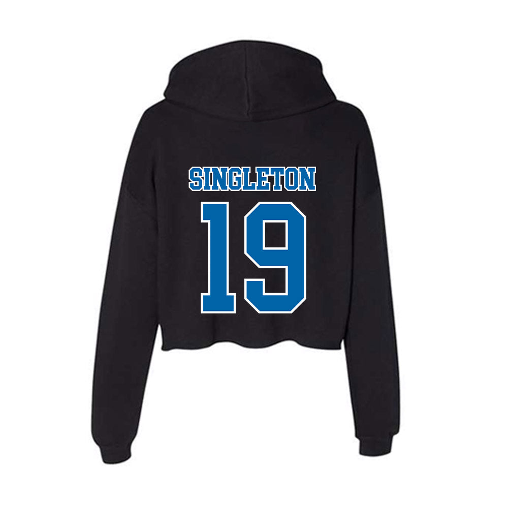 MTSU - NCAA Football : Aidan Singleton - Women's Crop Fleece Hooded Sweatshirt-1