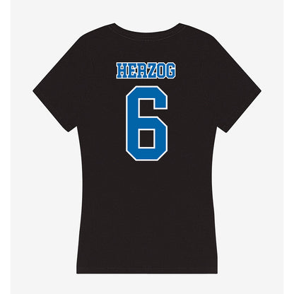 MTSU - NCAA Women's Soccer : Nev Herzog - Women's V-Neck T-Shirt-1
