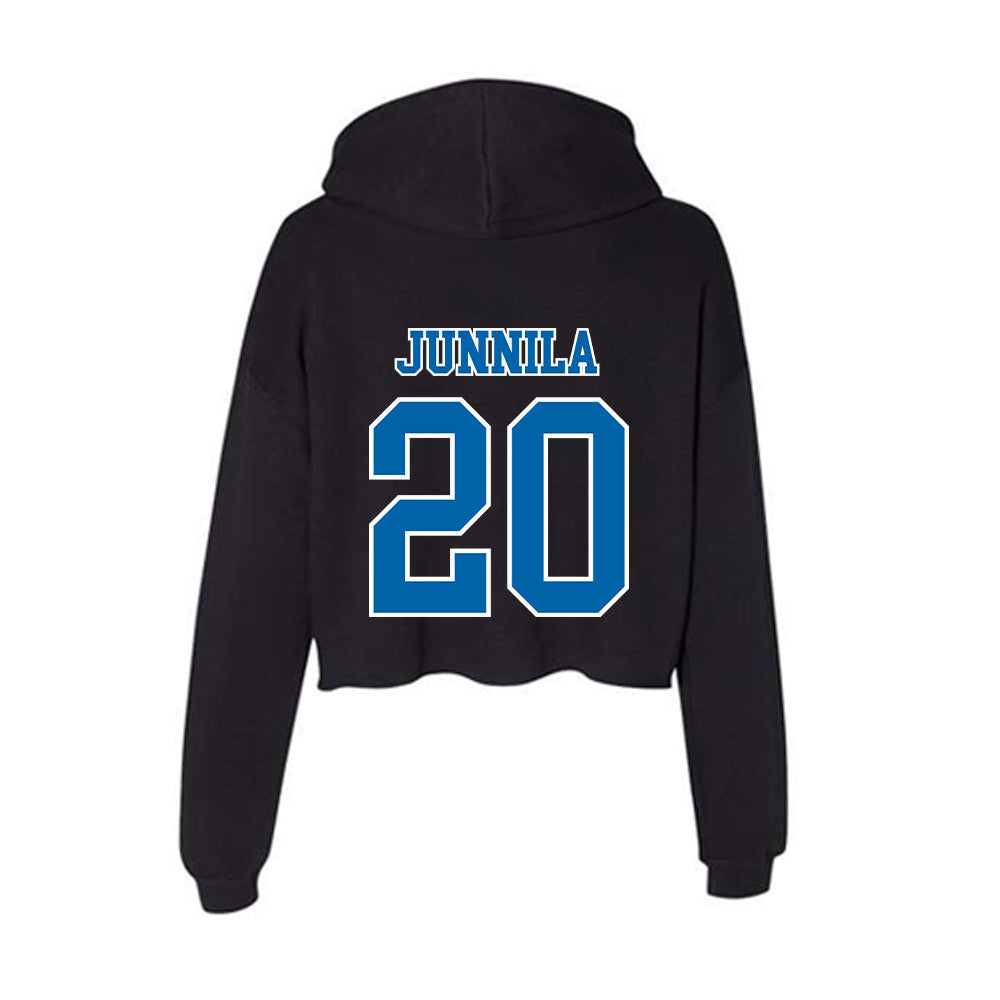 MTSU - NCAA Baseball : Jaxon Junnila - Women's Crop Fleece Hoodie-1