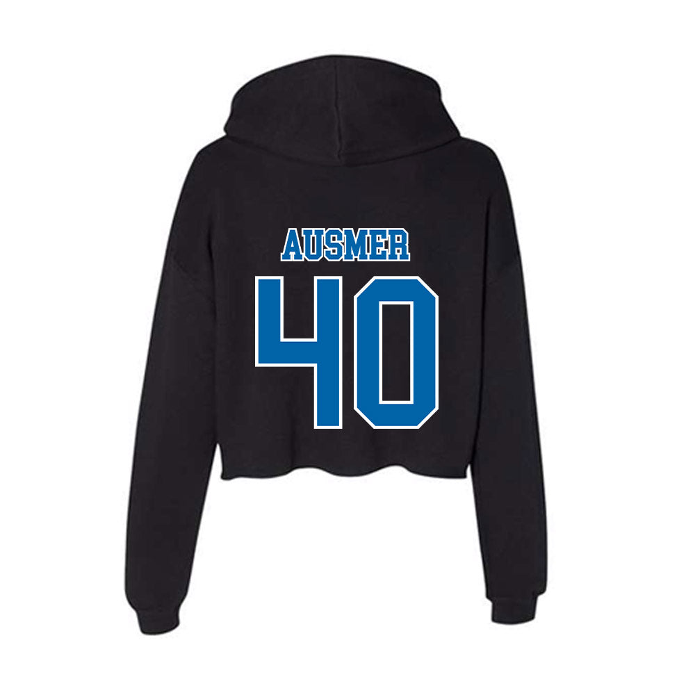 MTSU - NCAA Football : BJ Ausmer - Women's Crop Fleece Hooded Sweatshirt-1