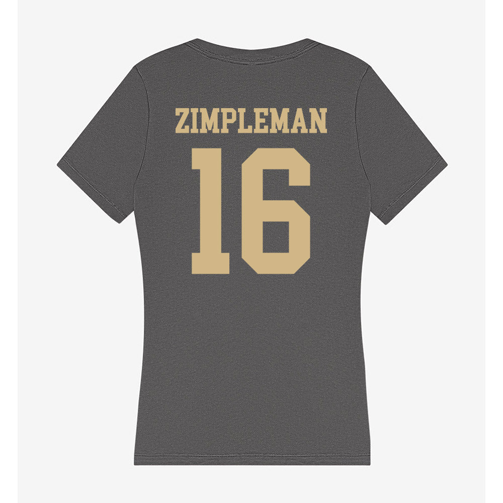PFW - NCAA Softball : Addison Zimpleman - Women's V-Neck T-Shirt-1