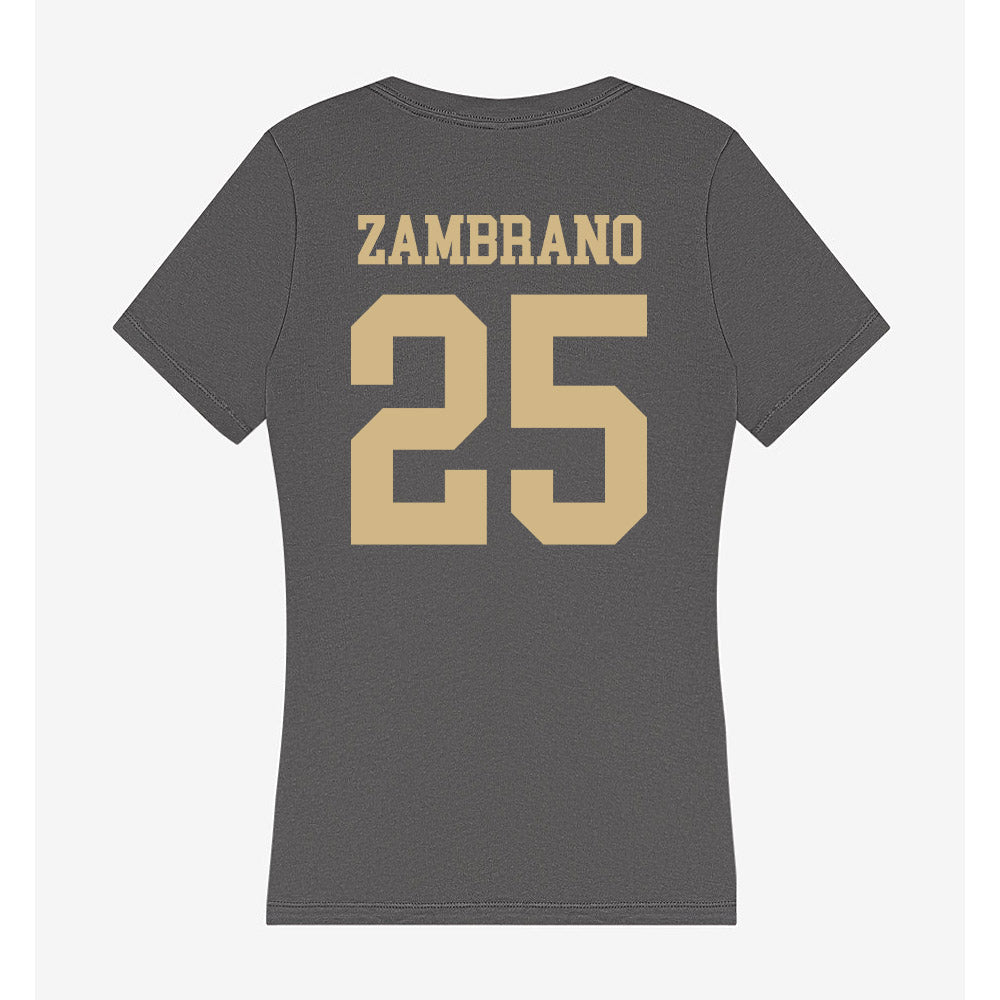 PFW - NCAA Men's Soccer : Julian Zambrano - Women's V-Neck T-Shirt-1