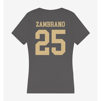 PFW - NCAA Men's Soccer : Julian Zambrano - Women's V-Neck T-Shirt-1