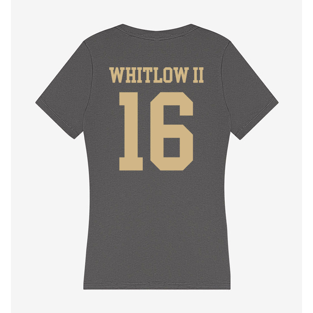 PFW - NCAA Men's Soccer : Kevin Whitlow II - Women's V-Neck T-Shirt-1