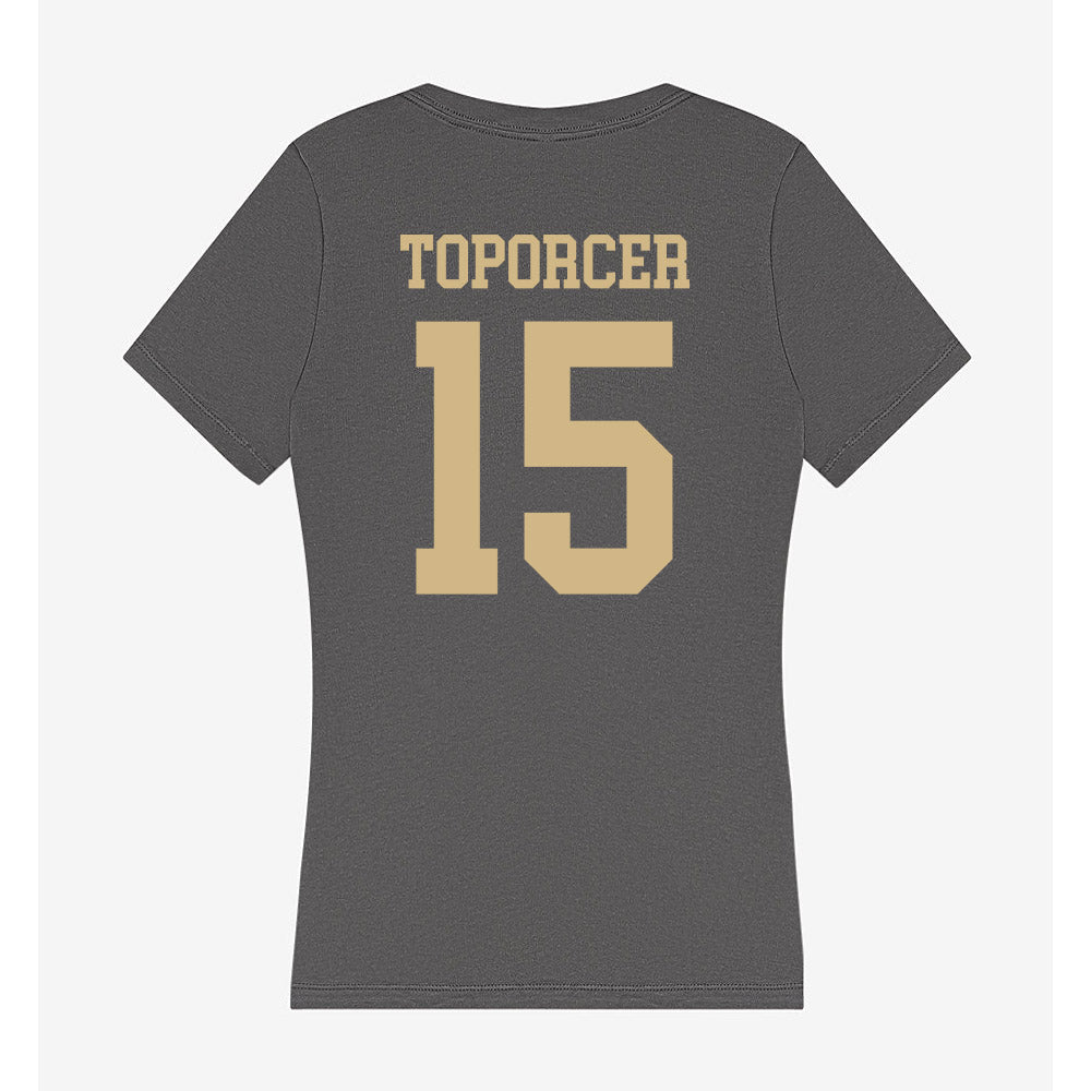 PFW - NCAA Women's Soccer : Maci Toporcer - Women's V-Neck T-Shirt-1
