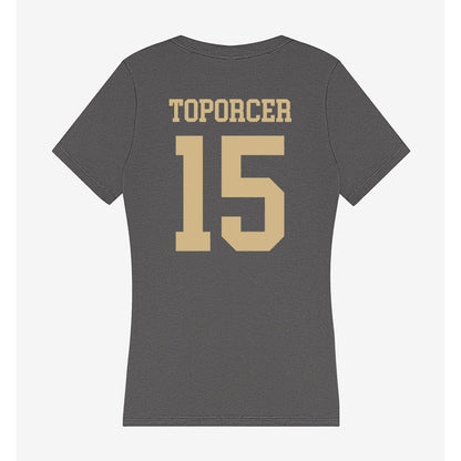 PFW - NCAA Women's Soccer : Maci Toporcer - Women's V-Neck T-Shirt-1