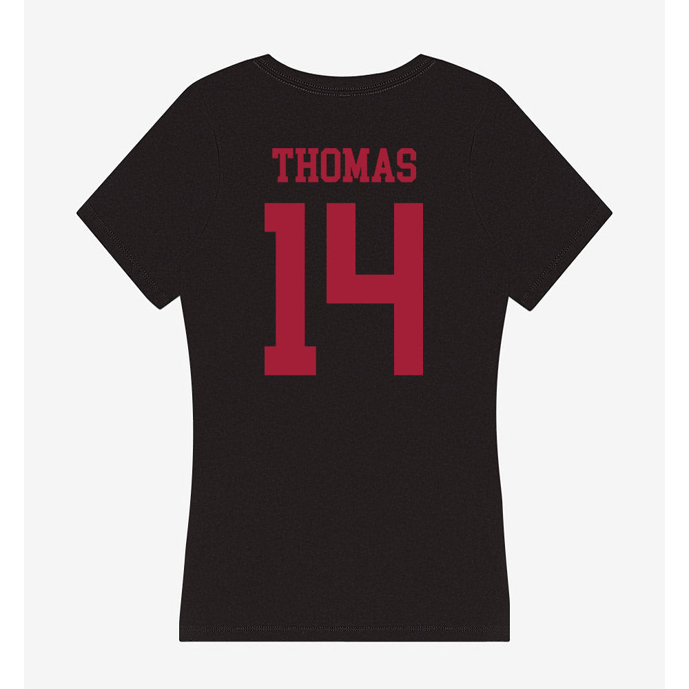 Indiana - NCAA Baseball : Brayton Thomas - Women's V-Neck T-Shirt-1