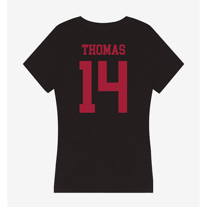 Indiana - NCAA Baseball : Brayton Thomas - Women's V-Neck T-Shirt-1