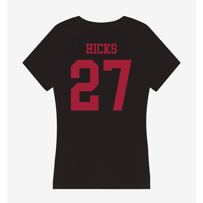 Indiana - NCAA Football : Kasmir Hicks - Women's V-Neck T-Shirt-1