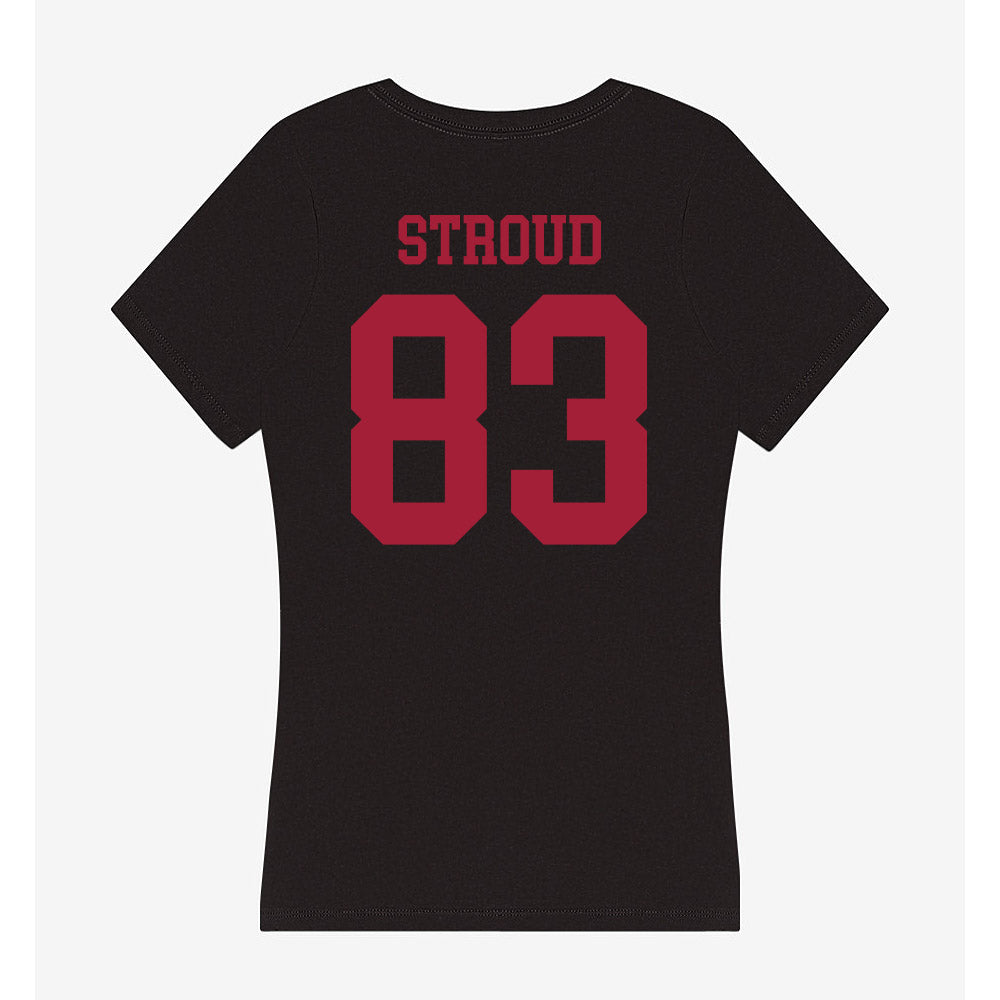 Indiana - NCAA Football : Hunter Stroud - Women's V-Neck T-Shirt-1
