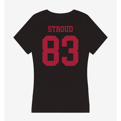 Indiana - NCAA Football : Hunter Stroud - Women's V-Neck T-Shirt-1