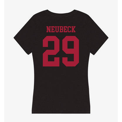 Indiana - NCAA Baseball : Tony Neubeck - Women's V-Neck T-Shirt-1