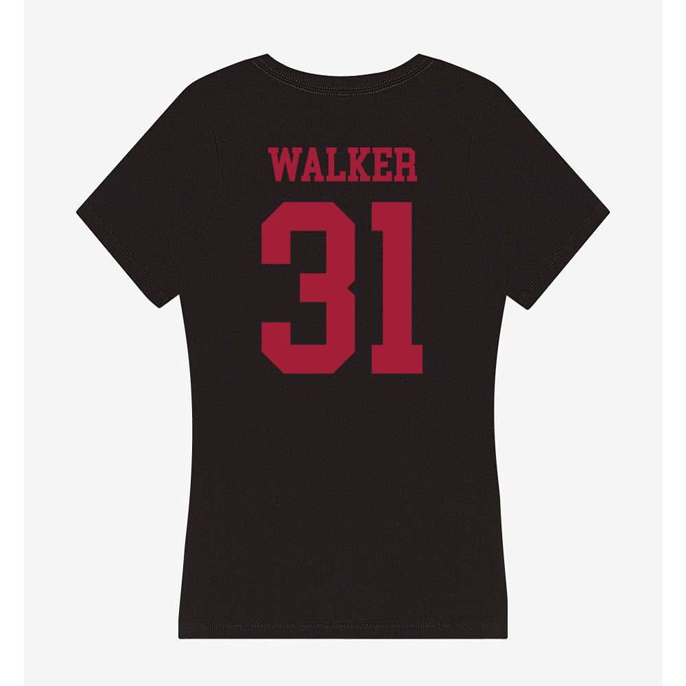 Indiana - NCAA Baseball : Eli Walker - Women's V-Neck T-Shirt-1