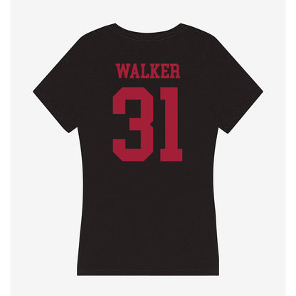 Indiana - NCAA Baseball : Eli Walker - Women's V-Neck T-Shirt-1