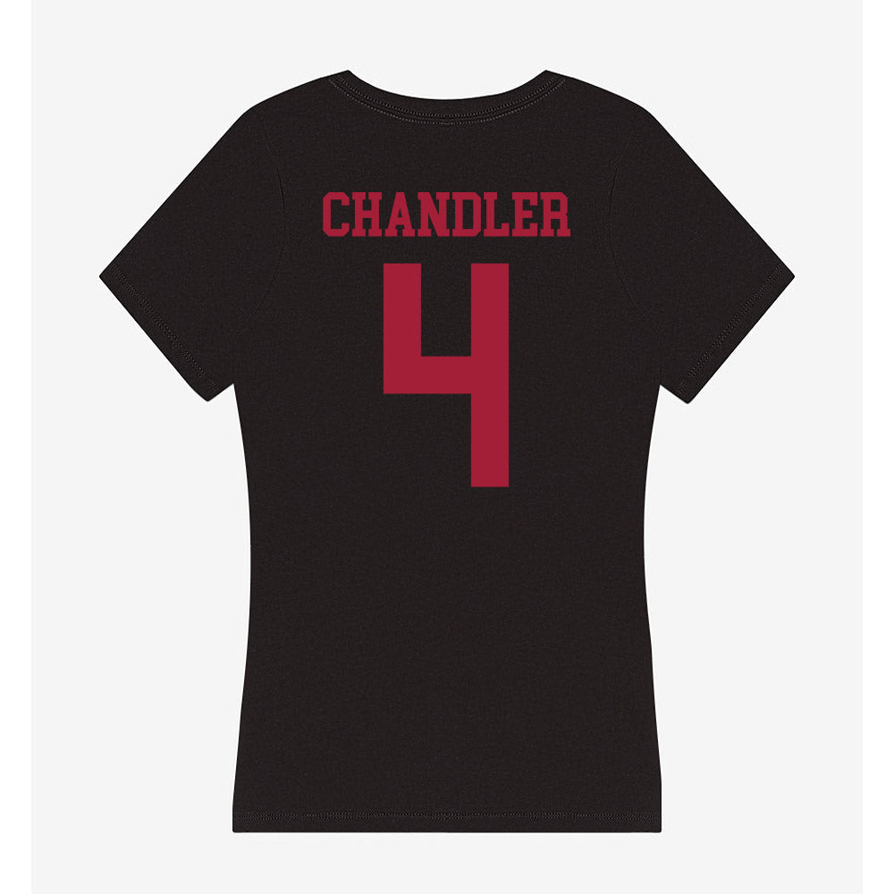 Indiana - NCAA Football : Davion Chandler - Women's V-Neck T-Shirt-1