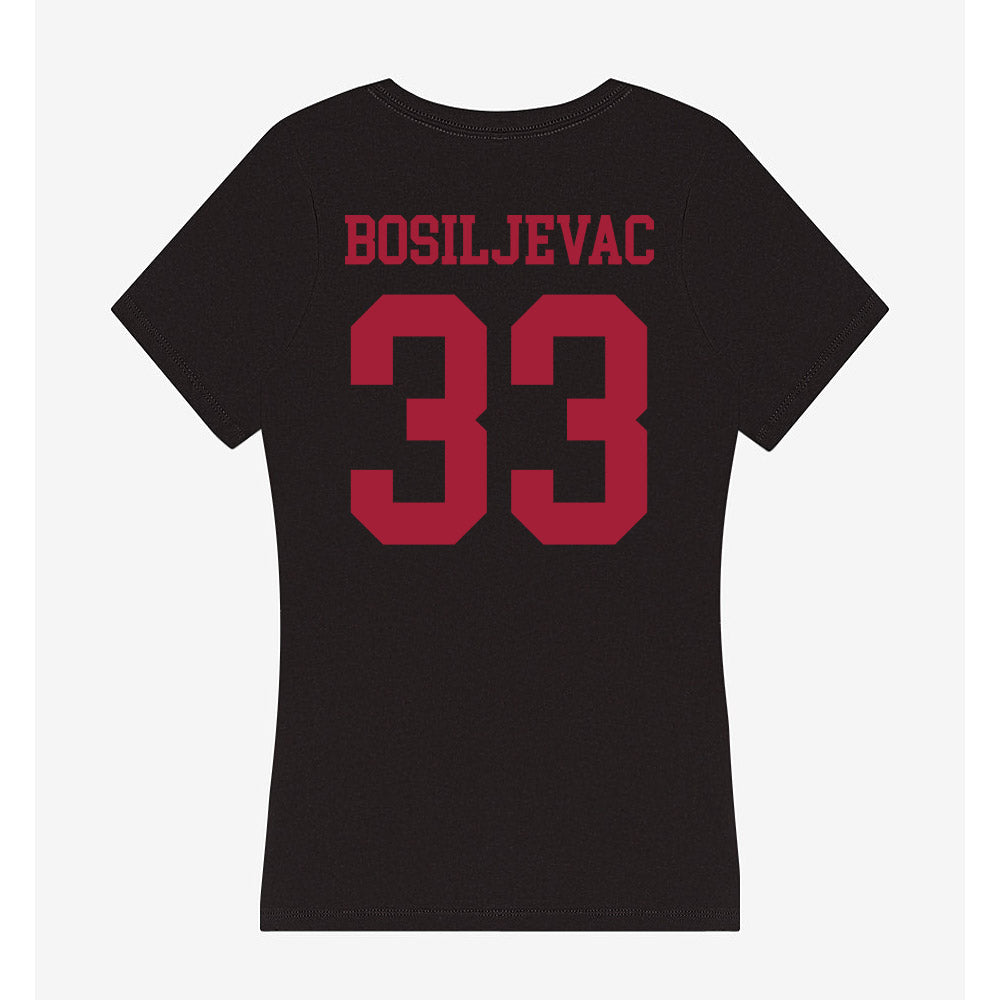 Indiana - NCAA Softball : Bria Bosiljevac - Women's V-Neck T-Shirt-1