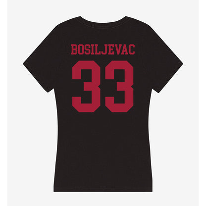 Indiana - NCAA Softball : Bria Bosiljevac - Women's V-Neck T-Shirt-1