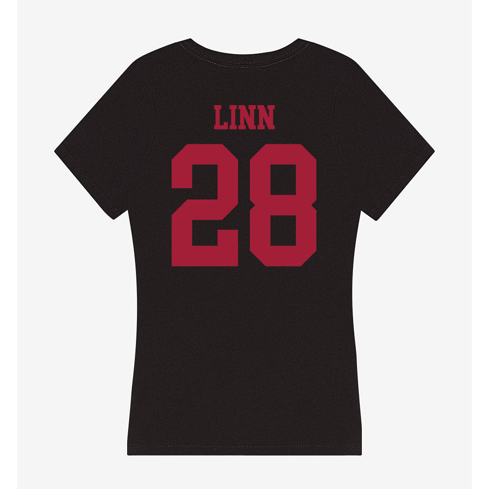 Indiana - NCAA Baseball : Conner Linn - Women's V-Neck T-Shirt-1